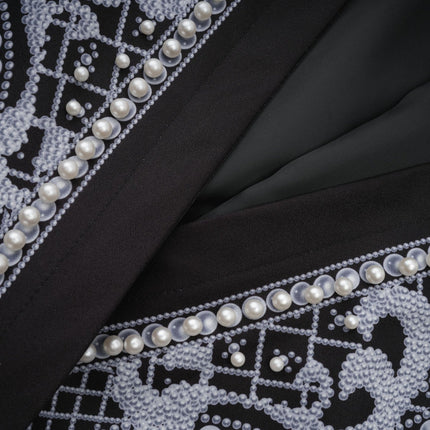 Catherine patternprint Vneck blazer dress