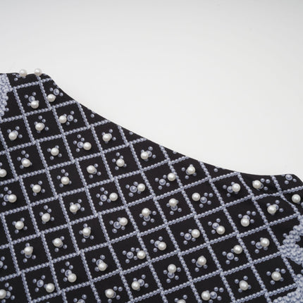 Catherine patternprint Vneck blazer dress