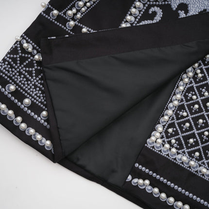 Catherine patternprint Vneck blazer dress