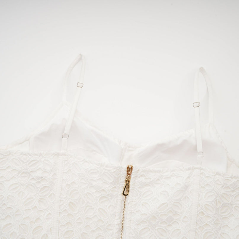 Catriona belted cutout cotton midi dress