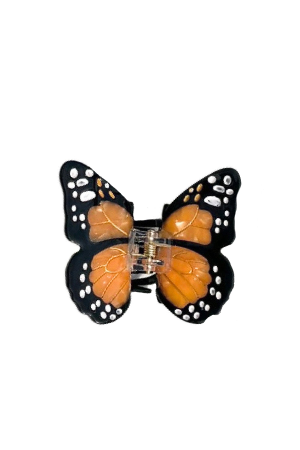 Hand-painted Mini Monarch Claw Hair Clip Solar Eclipse