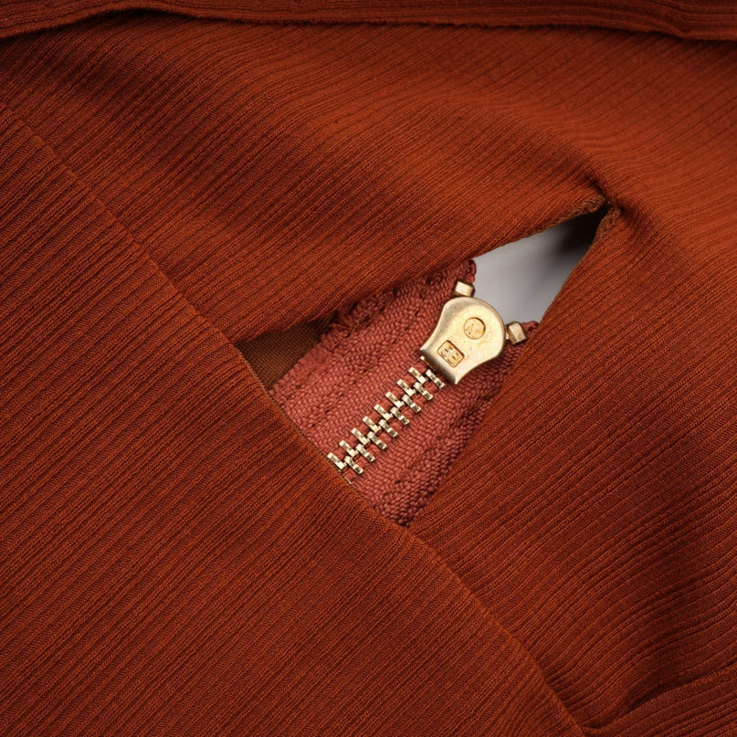 Célestine brown twisted cutout top  skirt matching set