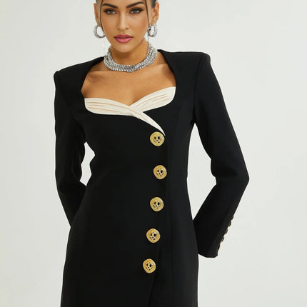 Céline black longsleeved dress