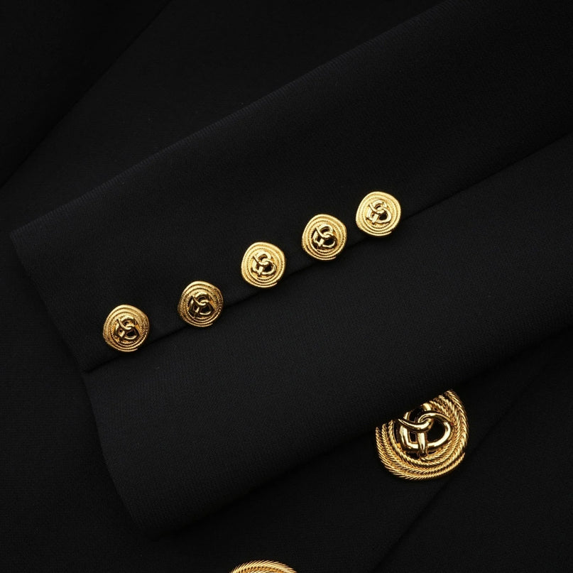 Céline black longsleeved dress