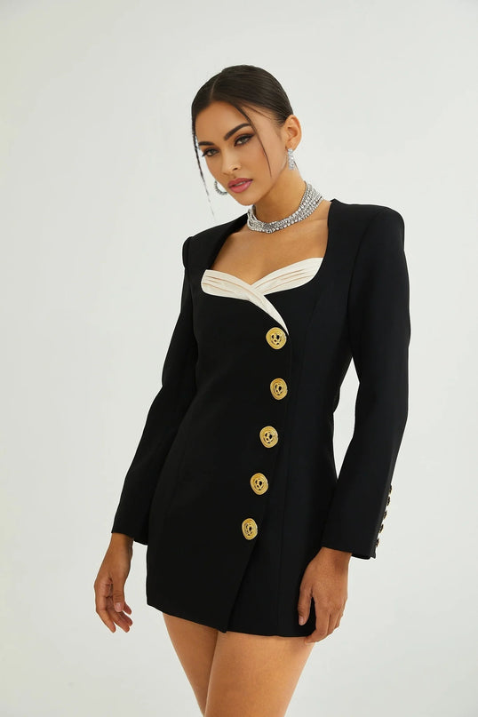 Céline black longsleeved dress