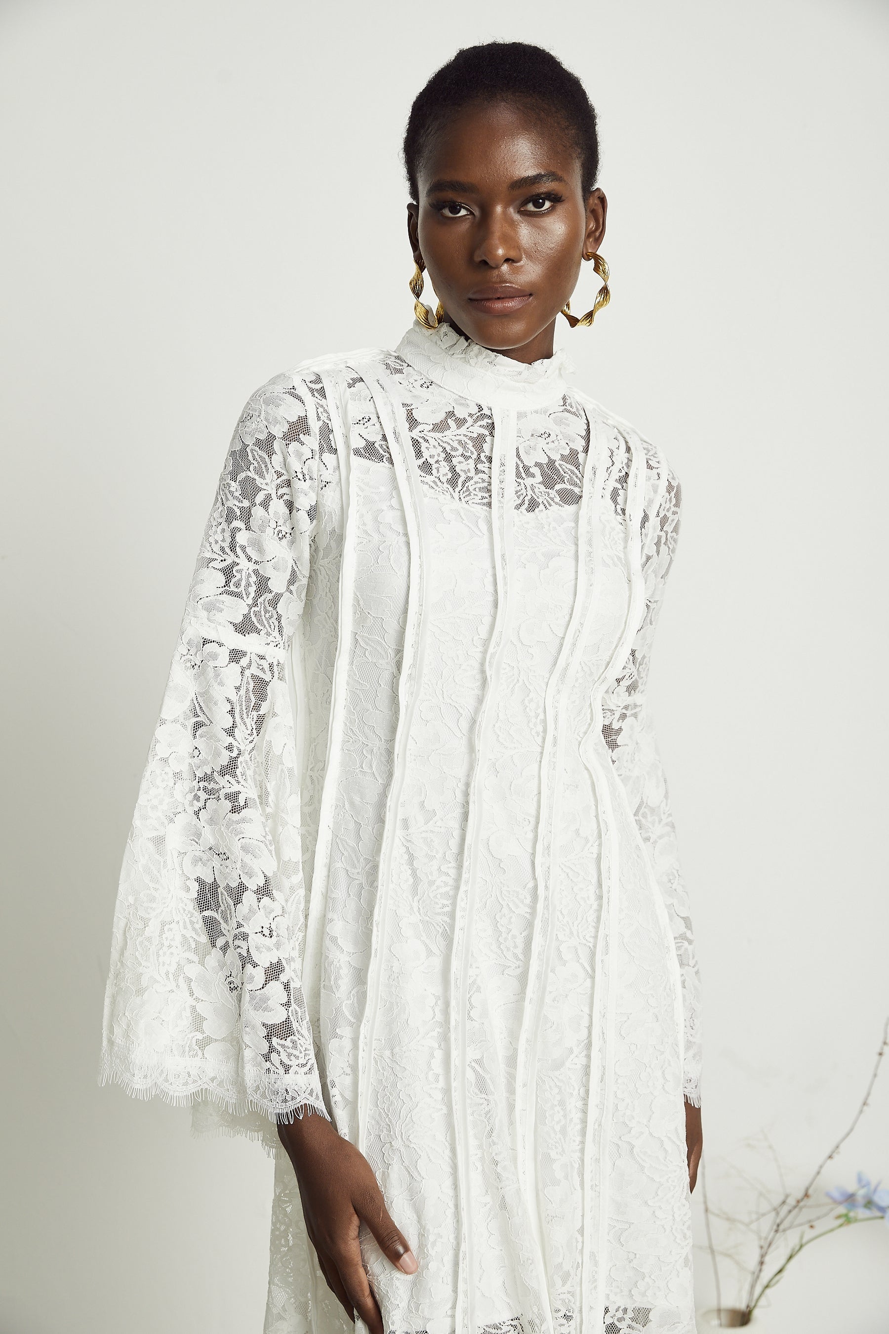 Céline lace cutout midi dress