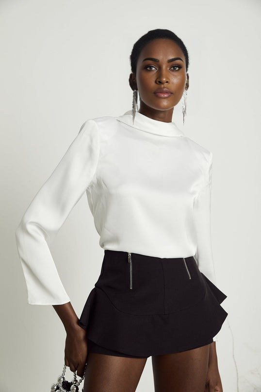 Charlee Black Culotte Shorts