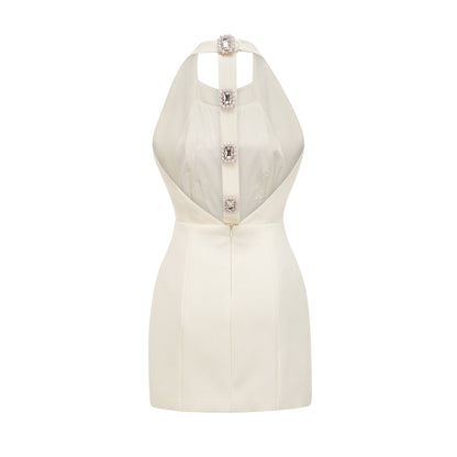Charlene embellished openback mini dress