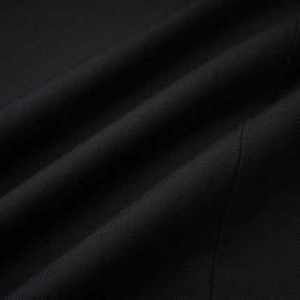 Charlotte Black Wool Blazer with Shawl Lapels and Single Button Fastening