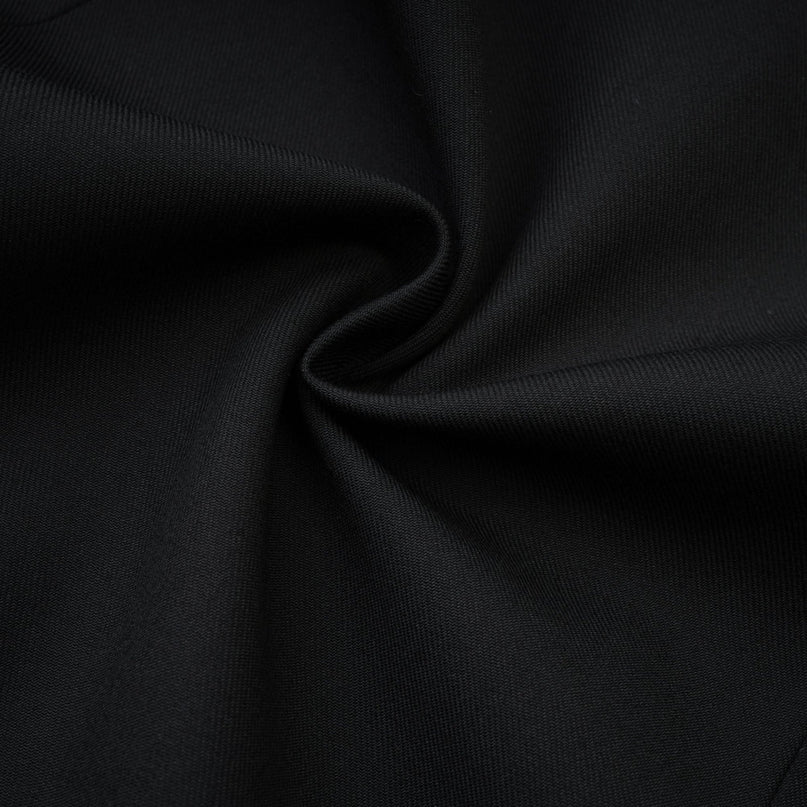 Charlotte Black Wool Blazer with Shawl Lapels and Single Button Fastening