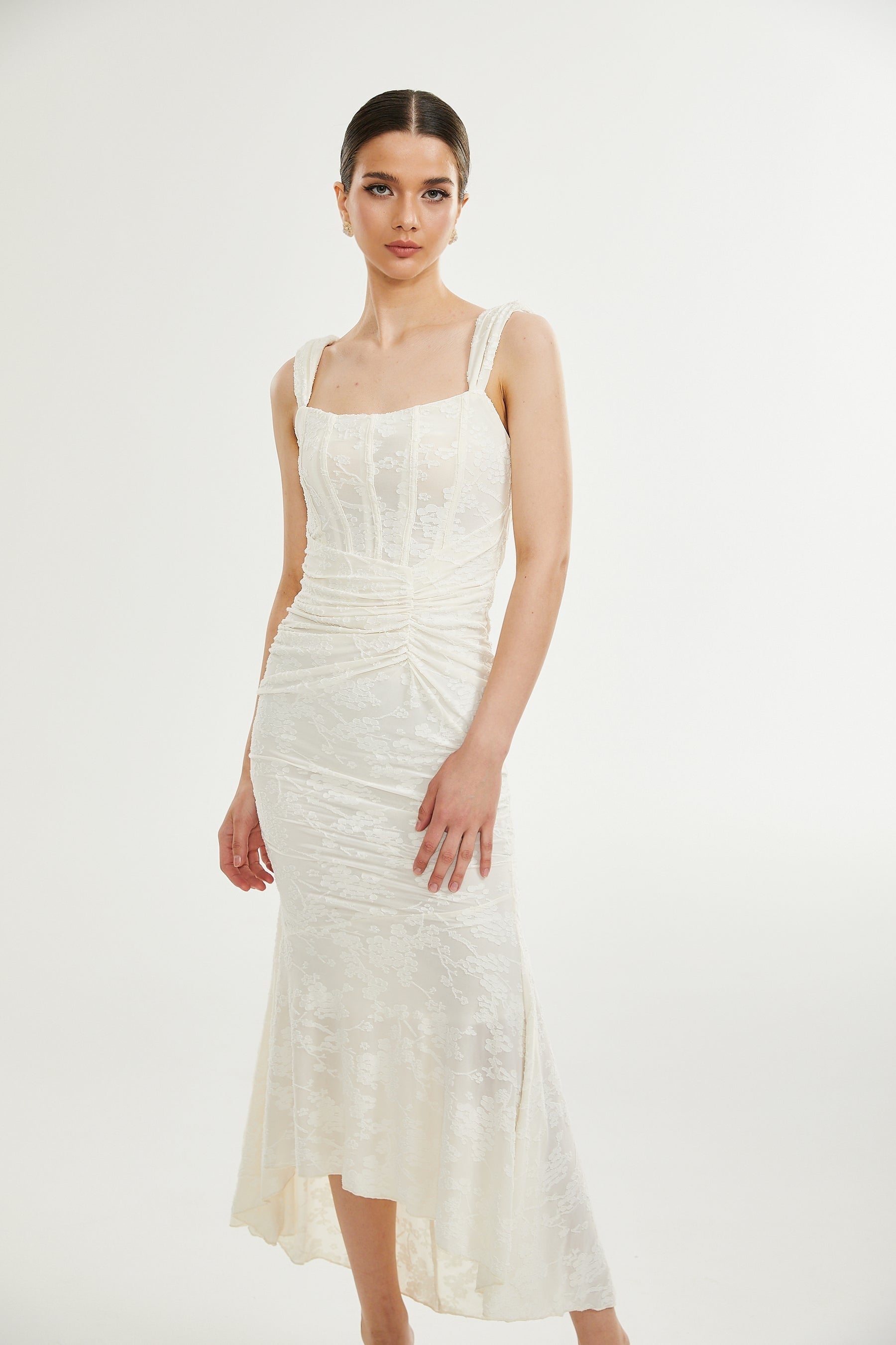 Charlotte floral jacquard maxi dress