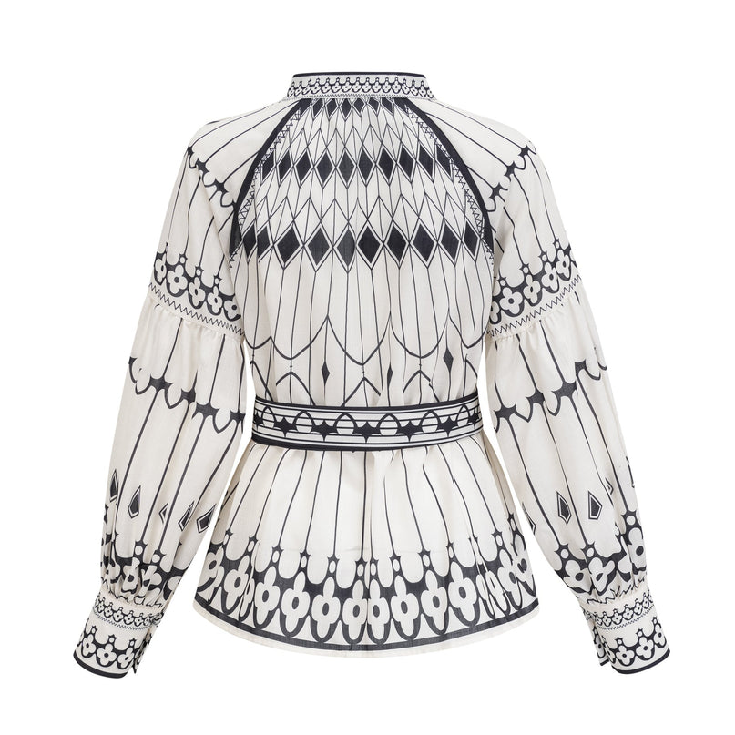 Charlotte White Graphic Shirt and Shorts Set