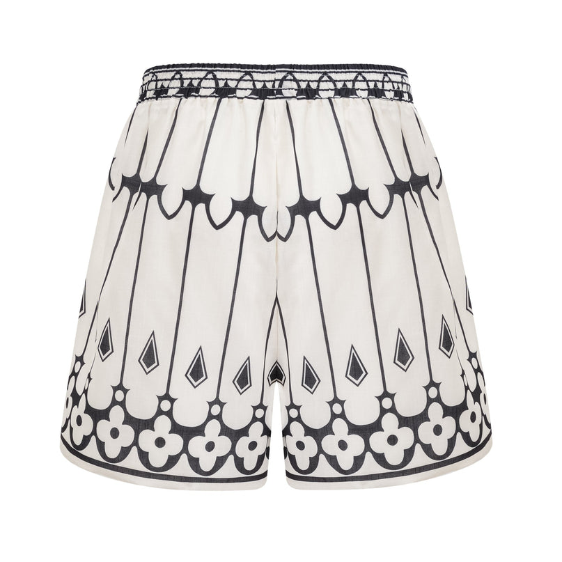 Charlotte White Graphic Shirt and Shorts Set