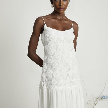 Chelsea White Floral Maxi Dress