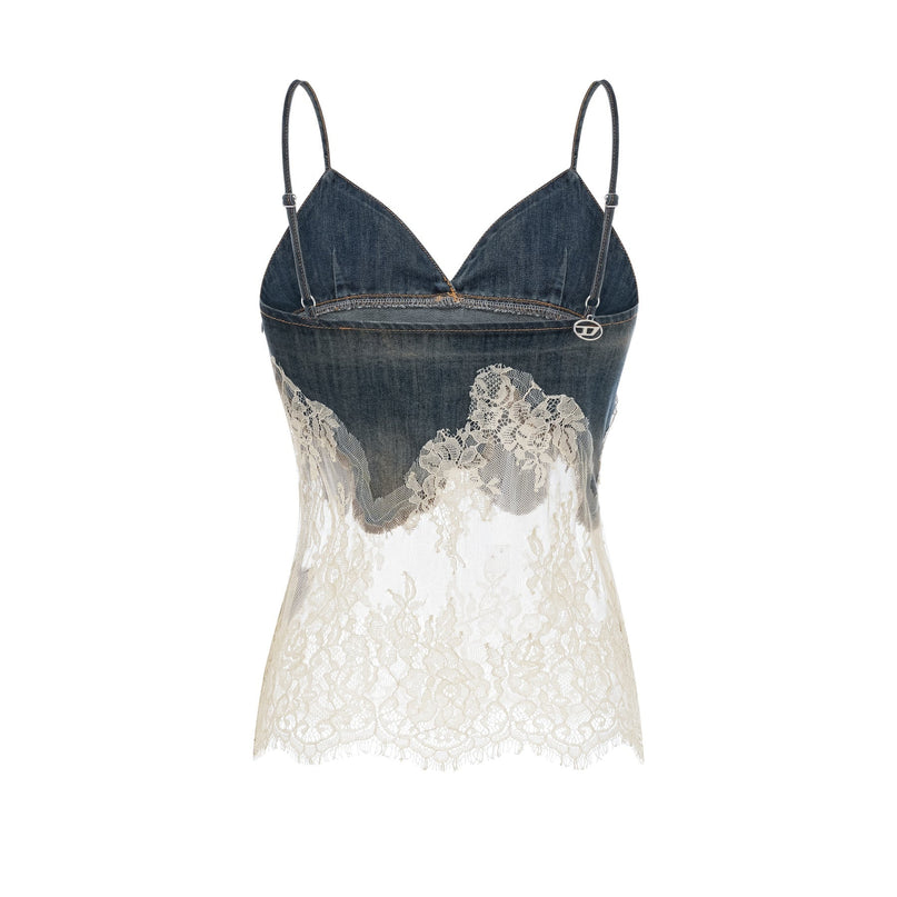Chiara Blue Lace Detail Top and Shorts Set