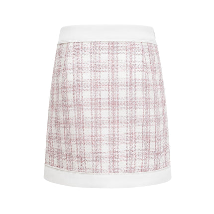 Chloe Pink Tweed Cropped Top and Mini Skirt Set