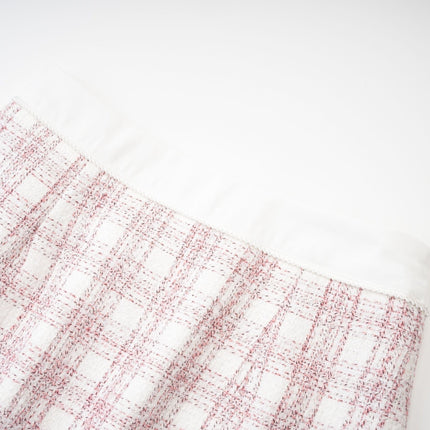 Chloe Pink Tweed Cropped Top and Mini Skirt Set