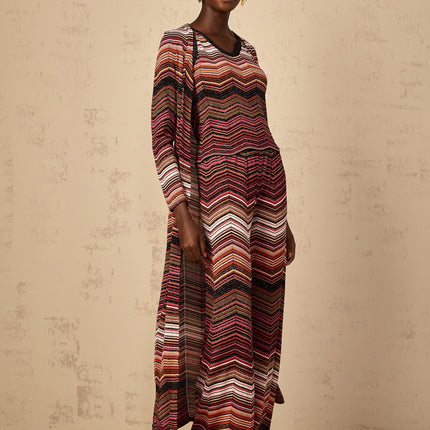 Chloé Red Striped Knit Long Cardigan