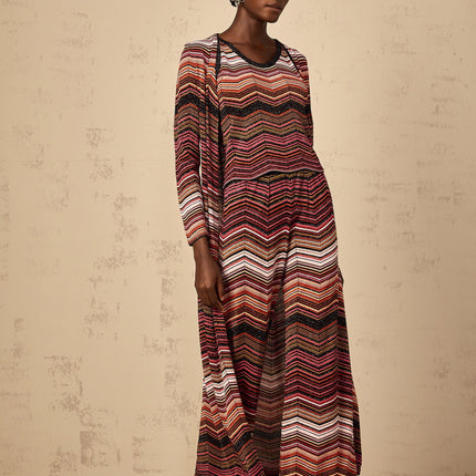 Chloé Red Striped Knit Long Cardigan