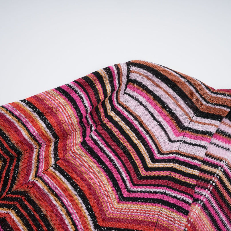 Chloé Red Striped Knit Long Cardigan