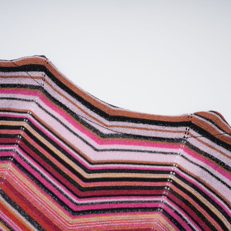 Chloé Red Striped Knit Long Cardigan