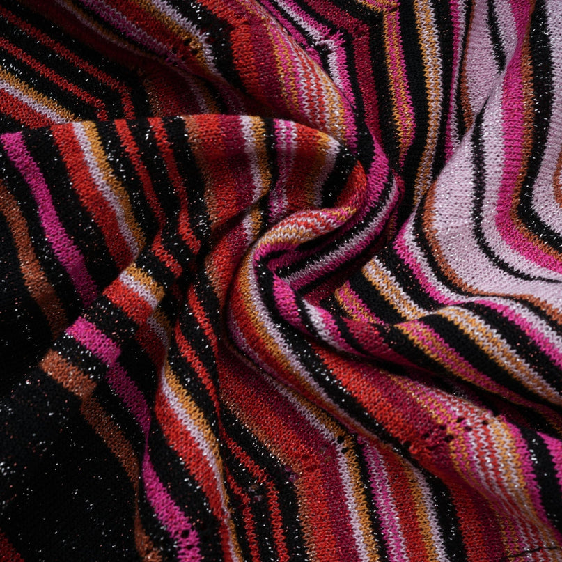 Chloé Red Striped Knit Long Cardigan