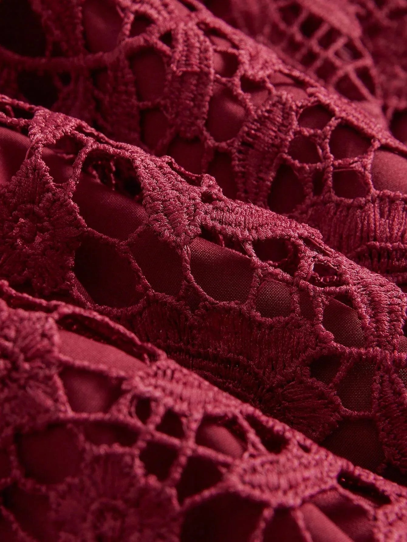 Christmas Lapel Straight Bodycon Gold Button Floral Laser Cut Lace Long Sleeve Pockets Belted