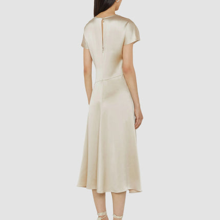 Clara wearing Modisches White Pleated Dress