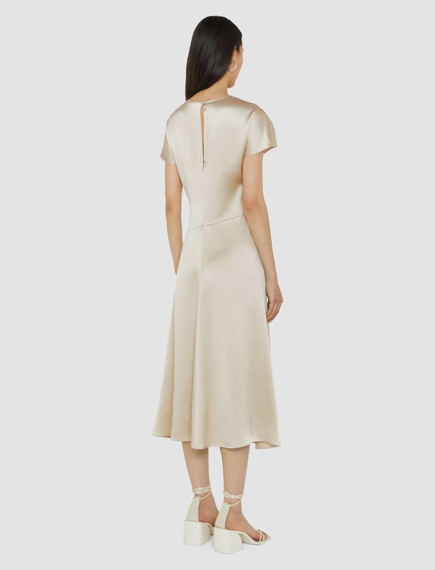 Clara wearing Modisches White Pleated Dress