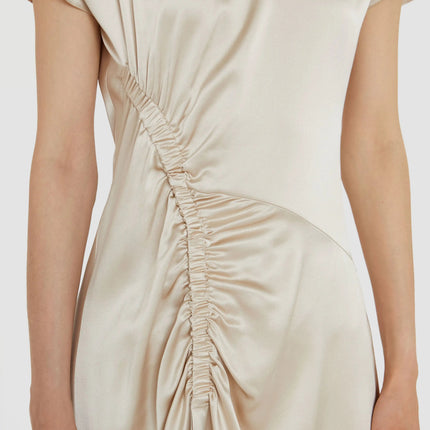 Clara wearing Modisches White Pleated Dress