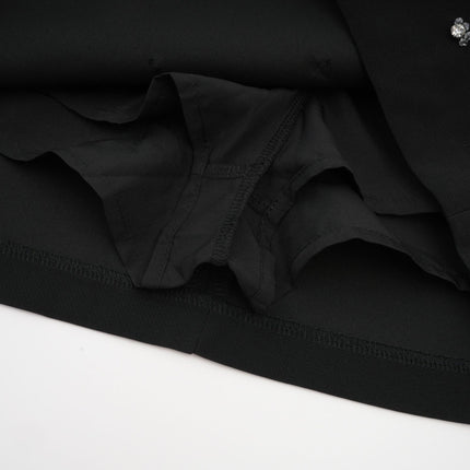 Clarissa Black Crystal Embellished Halterneck Skirt Top Set
