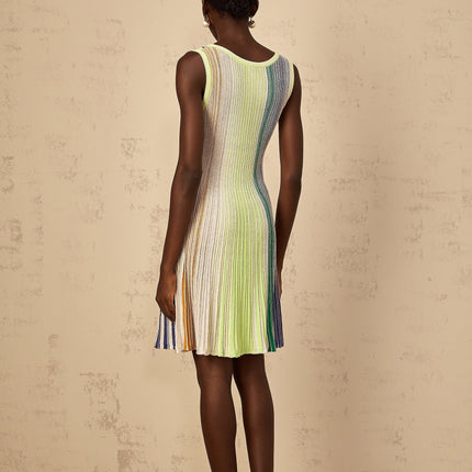Clarissa Green Sequin Stripe Mini Dress