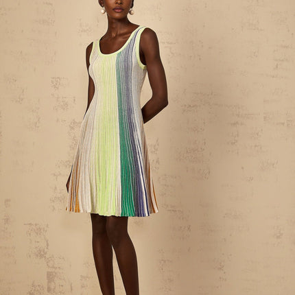 Clarissa Green Sequin Stripe Mini Dress
