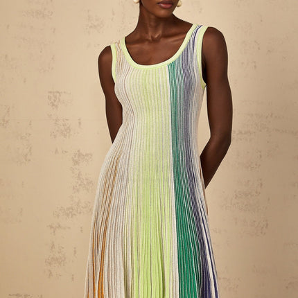 Clarissa Green Sequin Stripe Mini Dress