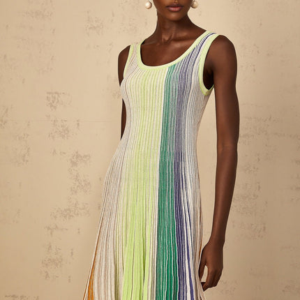 Clarissa Green Sequin Stripe Mini Dress