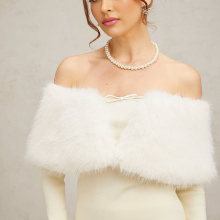 Clarissa Off White Knit Bow Embellished Skirt Top Set
