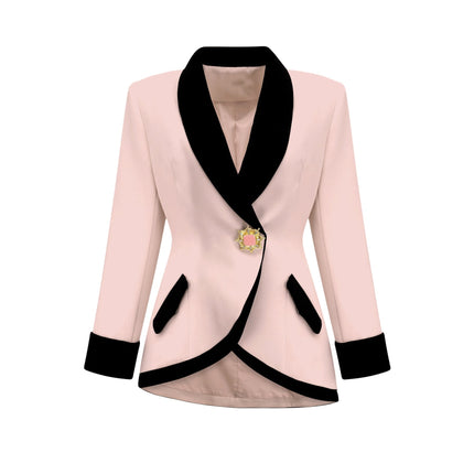 Clarissa Pink Jacket Skirt Set Luxury Elegance Modernity