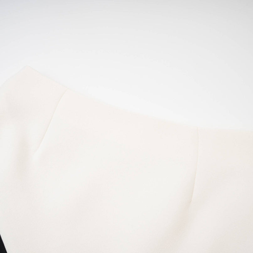 Clarissa White Jacket and Skirt Set in Luxurious Blend of Cotton, Polyester, and Spandex