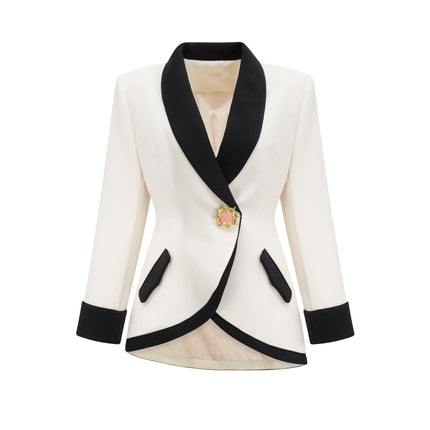Clarissa White Jacket Skirt Set