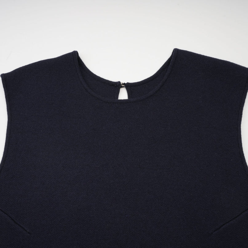 Clarisse darkblue knitted top  dress matching set