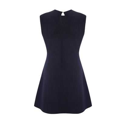 Clarisse darkblue knitted top  dress matching set