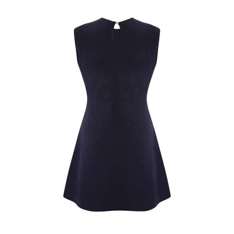 Clarisse darkblue knitted top  dress matching set