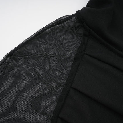 Clarisse semisheer ruched midi dress