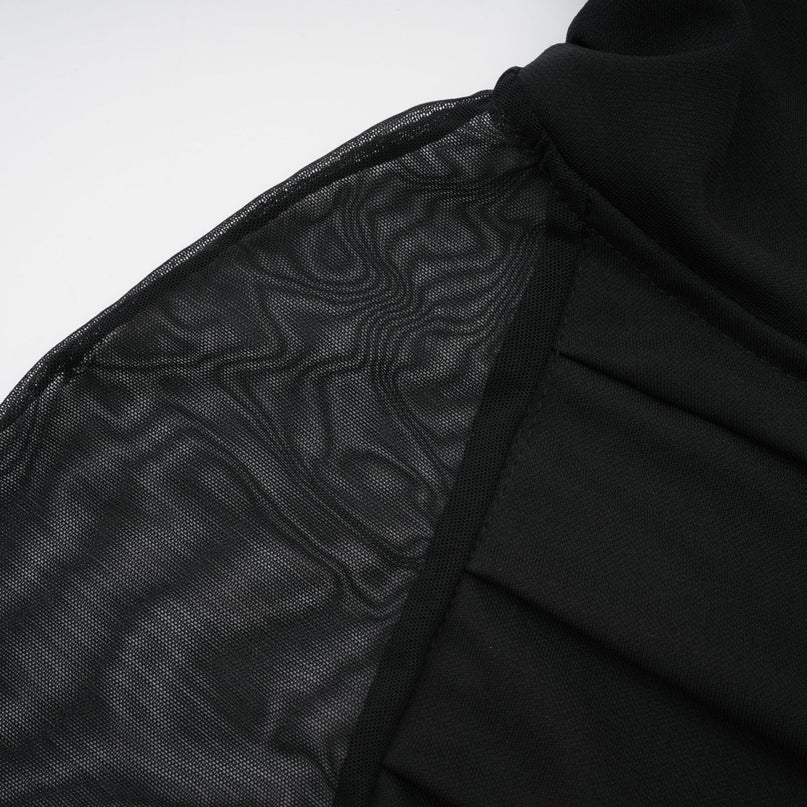 Clarisse semisheer ruched midi dress