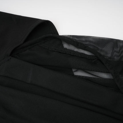 Clarisse semisheer ruched midi dress