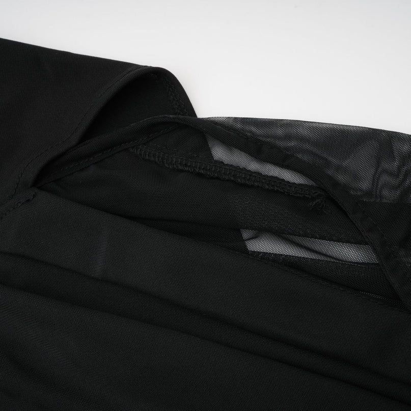 Clarisse semisheer ruched midi dress