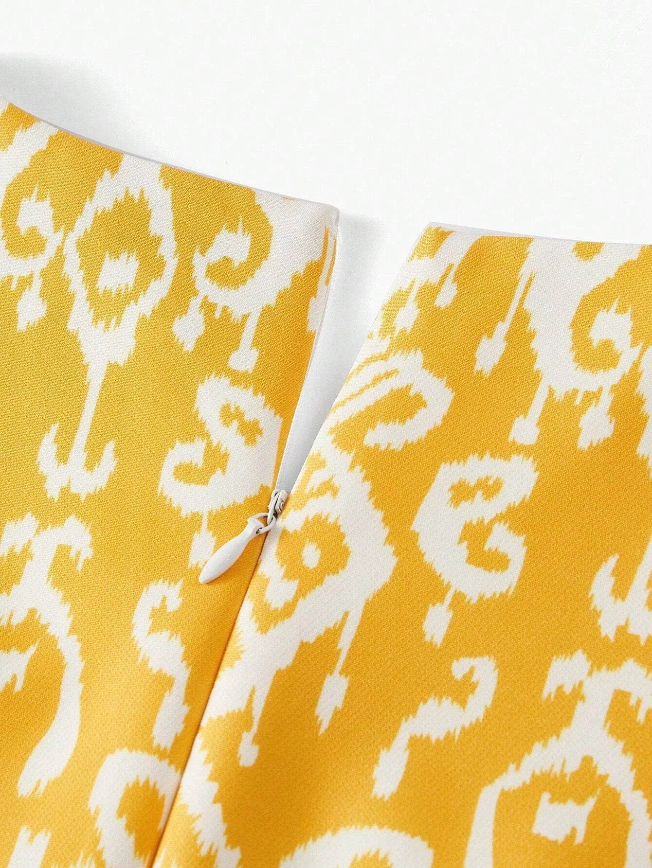 Classy ALLOVER PRINT NOTCH NECK SPLIT HEM DRESS WITHOUT BELTSUMMER OUTFITS FOR BEACH VACATION