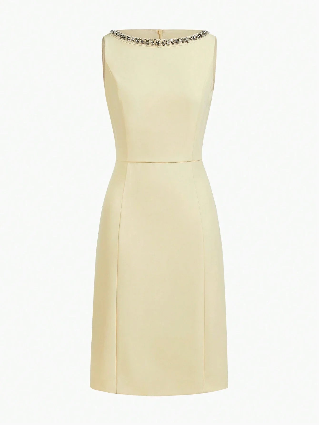 Classy CLASSY RHINESTONE DETAIL FITTED DRESS