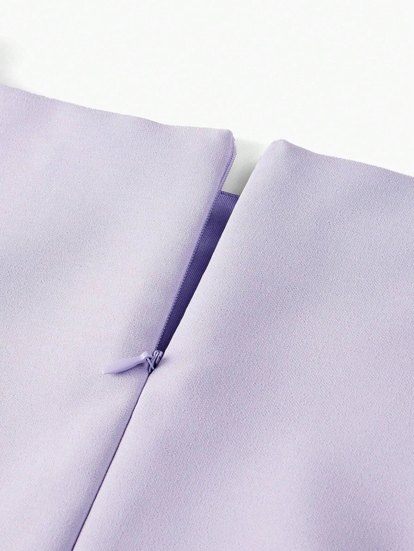 Classy CLASSY SOLID FLOUNCE SLEEVE RUCHED DRESS