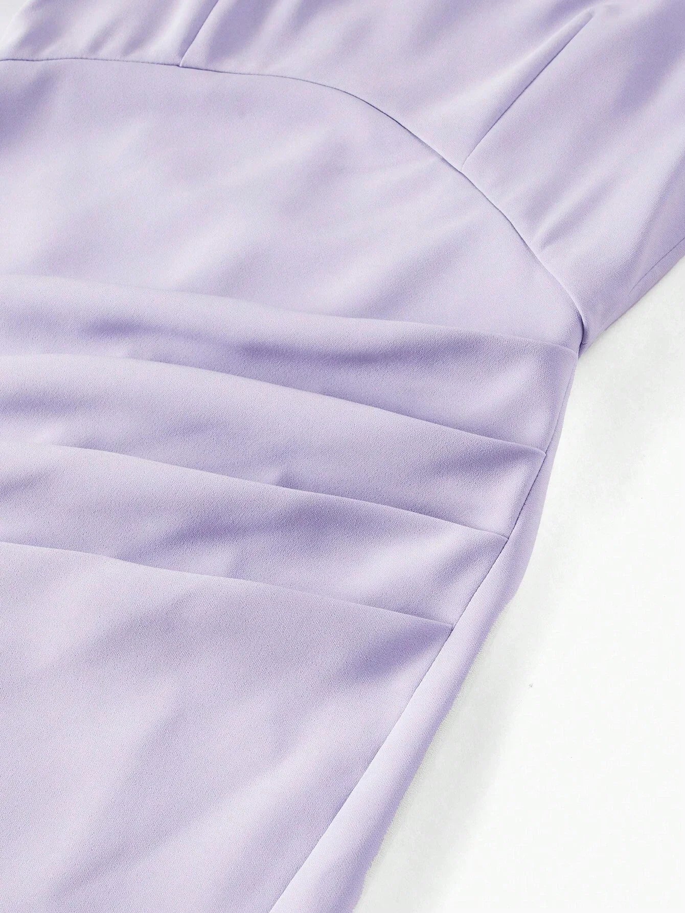 Classy CLASSY SOLID FLOUNCE SLEEVE RUCHED DRESS